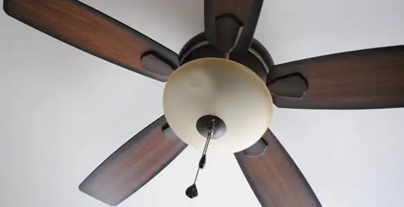 Fully installed ceiling fan with balanced blades and light fixture in Fort Wayne, IN