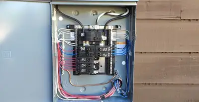 electrical panel upgrade service featuring newly installed electrical panel wired by licensed electricians in Fort Wayne, IN
