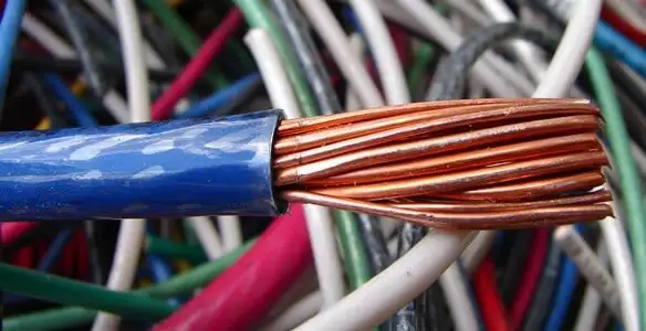 electrical wiring services showing exposed copper conductors and cable preparation in Fort Wayne, IN