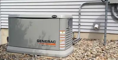 generator installation service featuring outdoor standby generator setup by licensed electricians in Fort Wayne, IN