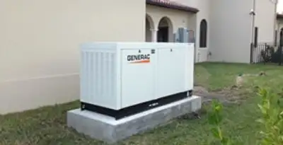 generator installation service showing standby generator professionally installed for residential power backup in Fort Wayne, IN
