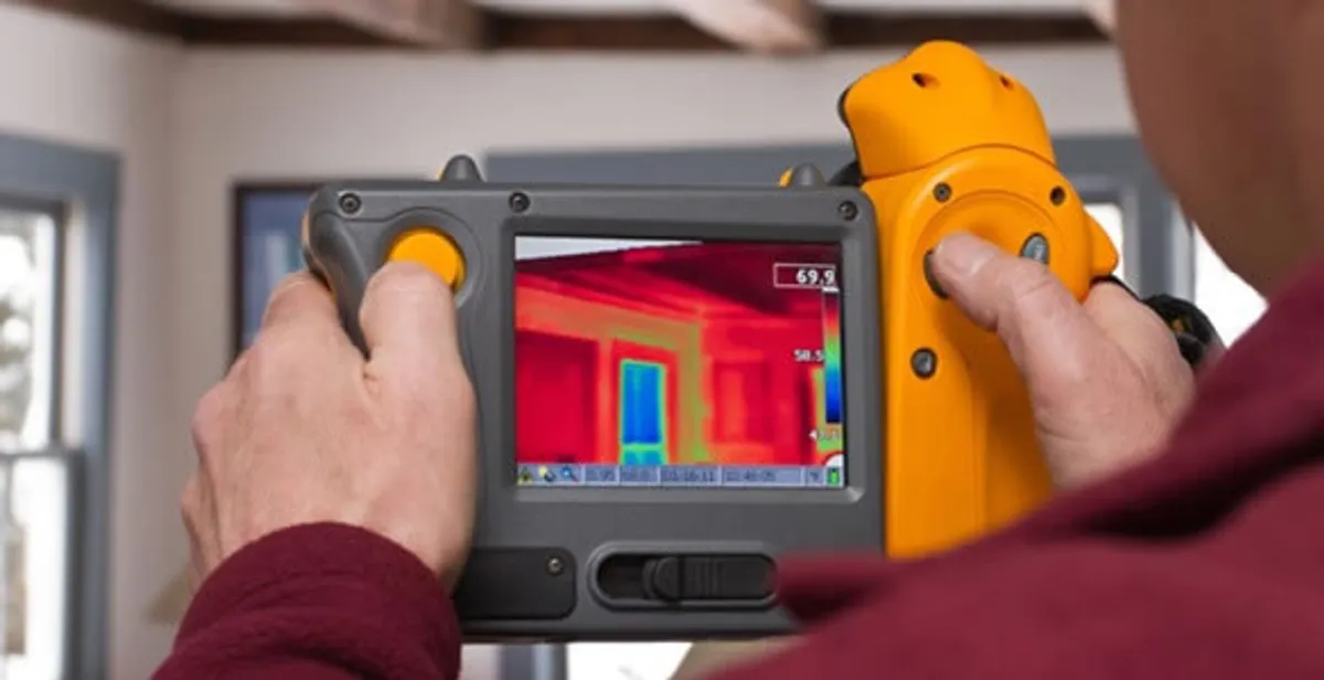 home energy audit service capturing thermal readings to analyze insulation and electrical efficiency in Fort Wayne, IN