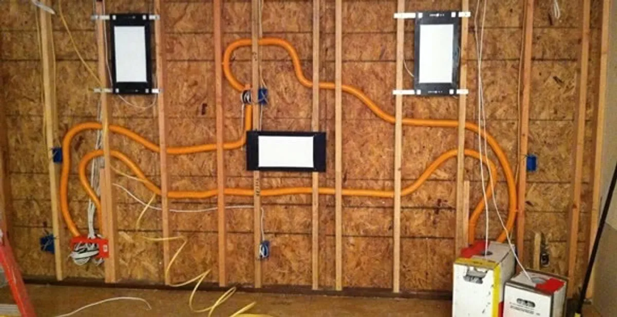 new construction wiring project displaying complete electrical system layout installed by professionals in Fort Wayne, IN