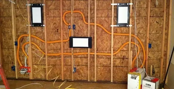 new construction wiring project displaying complete electrical system layout installed by professionals in Fort Wayne, IN